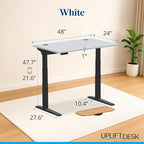 UPLIFTDESK V3 2-Leg White Laminate Wood Standing Desk – Adjustable Height - Image 2