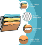 SUPEASY Wall File Organizer Mesh Office Mail Holder, Hanging Wall Organizer - Image 3