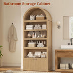81" Tall Arched Cabinets, Bookcase - Image 8