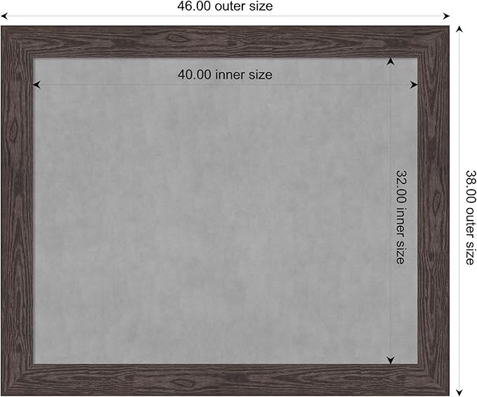 Amanti Art Black Framed Magnetic Board 38x46 X-Large Vision Board - Image 3