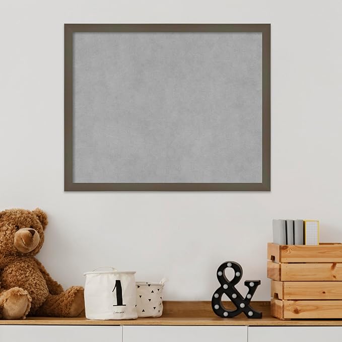 Amanti Art Grey Framed Magnetic Board 17x21 Small Vision Board - Image 5