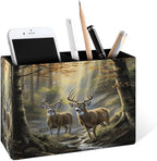 Famame Two Deer Autumn River Pencil Holder by Famame