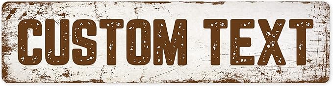 Custom Sign, Custom Street Sign, 11 Font Colors, 13 Font Styles, 4 Hole Options by MySignCenter