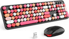 MOFII Wireless Keyboard and Mouse Combo, 2.4GHz Retro Full Size Typewriter by MOFII