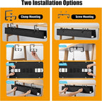 Oxford Cloth Under Desk Cable Management Tray, No-Drill 36" Desk Cable - Image 3