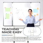 40" x 60" Rolling Whiteboard Foldable Dry Erase Board - Image 5