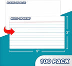 Chell Extra Heavyweight Ruled Index Cards 3x5 Inch, No Bleed-Through, Ruled - Image 3