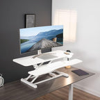 VIVO 42 inch Desk Converter, K Series, Height Adjustable Sit to Stand Riser - Image 2