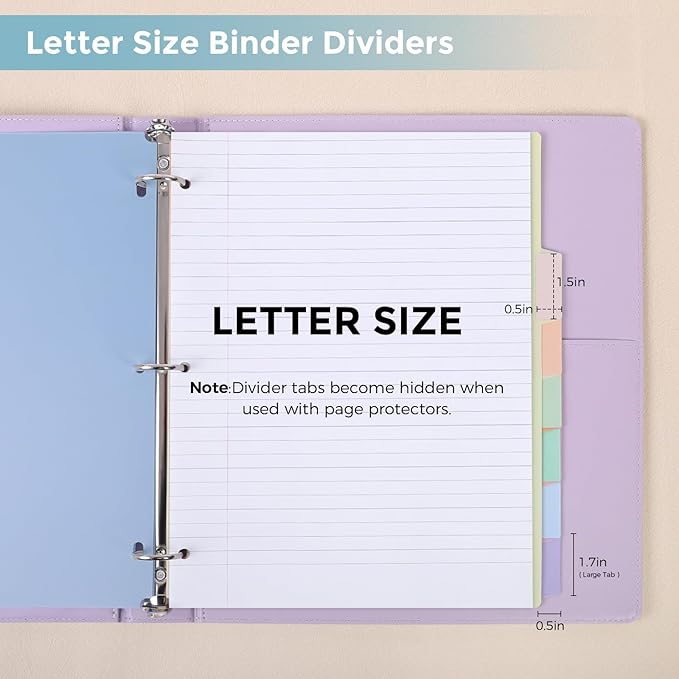 SKYDUE Durable Plastic 8-Tab Dividers, Big Tab Dividers - Image 8