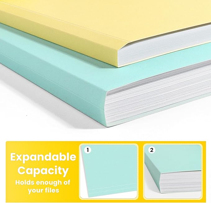 SUNEE File Folders, 30 Pack Manilla Folders 8.5 x 11, Colored File Folders Home - Image 5