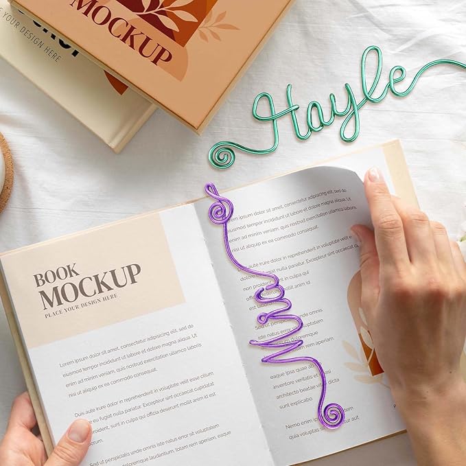 LOFART Custom Bookmarks Personalized Wire Name Bookmark Metal Wire Name Page - Image 3