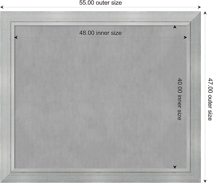 Amanti Art Silver Framed Magnetic Board 47x55 Oversize Vision Board - Image 4