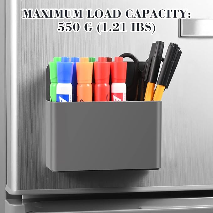 Lidwot Grey Strong Magnetic Dry Erase Marker Holders - Image 3
