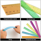 180 Pack 12-Inch Plastic Rulers Bulk, Plastic Ruler, Colored Transparent Ruler - Image 3