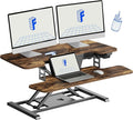 FLEXISPOT 35" Electric Standing Desk Converter, Height Adjustable Motorized by FlexiSpot