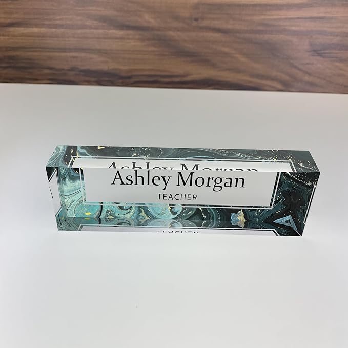 Personalized Desk Name Plate, Custom Acrylic Name Plate, Gift - Image 2