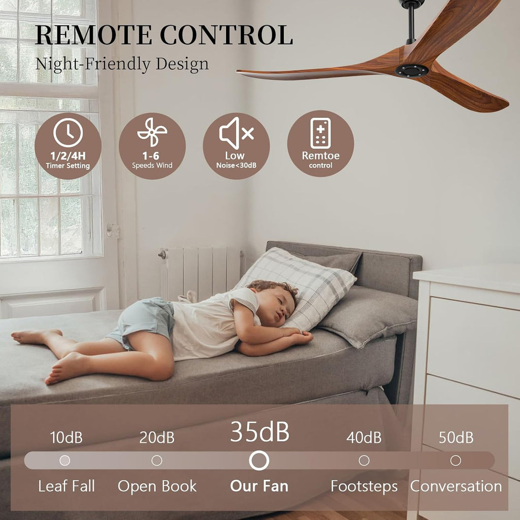 obabala 52 inch ceiling fan no light, wood, package contents