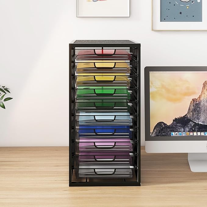 Natwind Mesh file organizer 10 drawers, Office Supplies Desktop Organizers and - Image 8