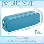 Feifeiya 8 Pcs Silicone Pencil Case Pen Zipper Pouch Bags Aesthetic Back to - Image 2