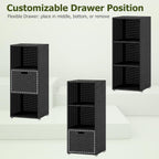 happygrill outdoor storage cabinet pe rattan wicker storage showing dimensions
