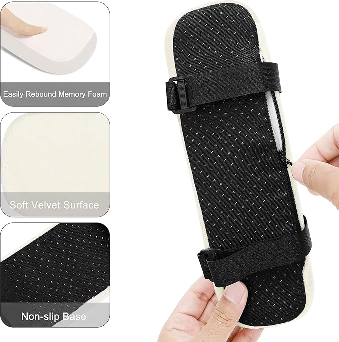 MOSISO Chair Armrest Pads, Memory Foam Home/Office Chair Arm Rest Covers Comfy - Image 2