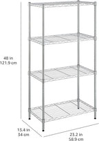 Amazon Basics 4-Shelf Adjustable, Storage Shelving Unit, Steel Organizer Wire - Image 9