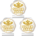 CroBlissful 3/6 Pcs Trophy Award 4.72 x 4.72 Inches Acrylic Trophy Plaques Awards for Adult Team Participation Gift Prizes