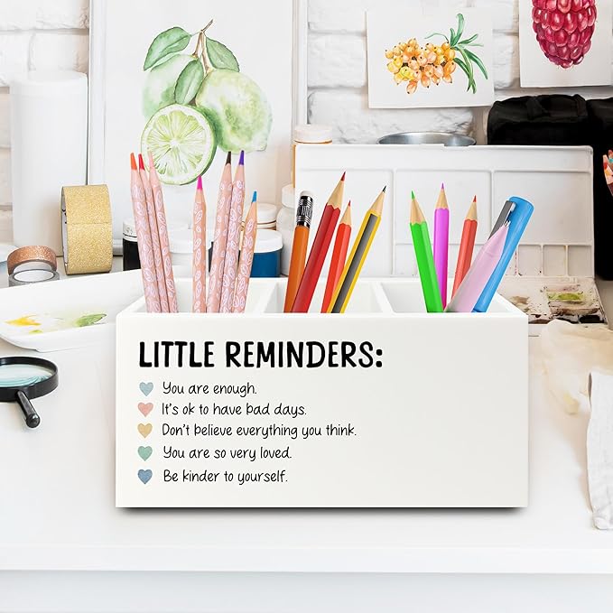 XPH Little Reminders Inspirational Pen Pencil Holder Organizer - Image 2