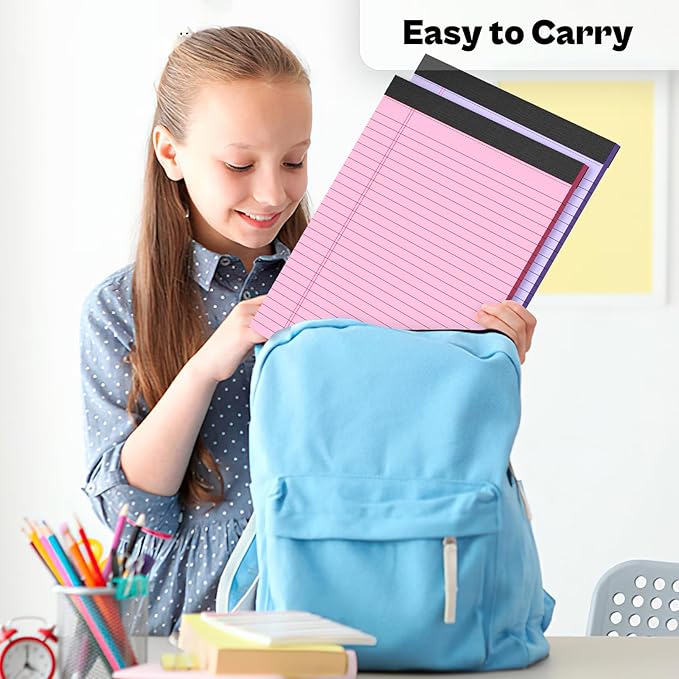 2 Pack Legal Pads 8.5 x 11 Pink Note Pads 8.5 x 11 Purple Notepad 8.5 x 11 - Image 6