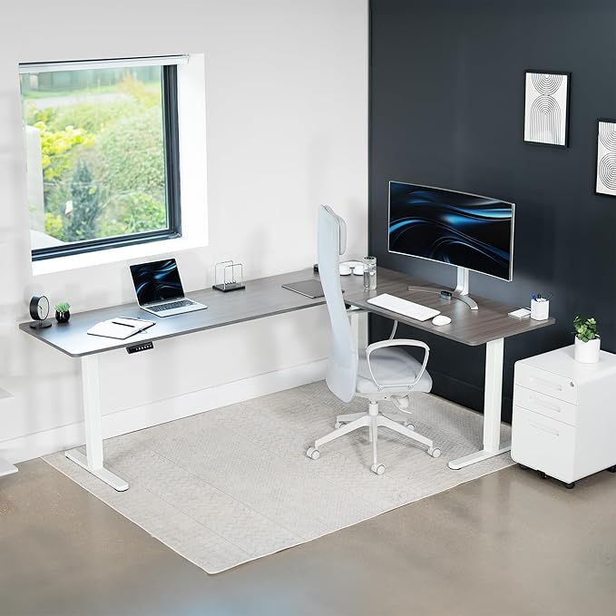 VIVO Electric Corner 84 x 63 inch L-Shaped Standing Desk, Memory Height - Image 7
