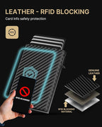 typecase Mens Wallet Card Holder: Pop Up Aluminum Case, Genuine Leather - Image 5