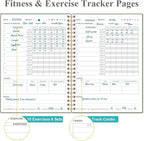 Fitness Journal for Women & Men, A5 Workout Journal/Planner Daily Exercise Log - Image 3