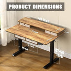 ExaDesk 48 * 30 Inches Electric Standing Widened Desk Adjustable Height - Image 3