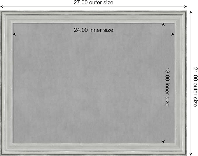 Amanti Art Silver Framed Magnetic Board 21x27 Medium Vision Board - Image 4