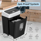 Bonsaii 15-Sheet Cross-Cut Paper Shredder, Heavy-Duty Office Use, 35-Min - Image 3