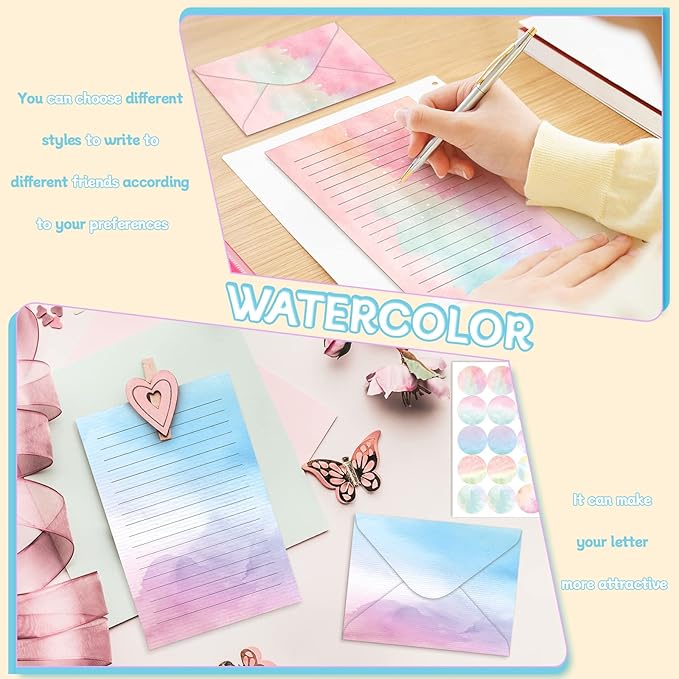 TaoBary 160 Pcs Stationery Paper Set 50 Double Sided Stationery Papers - Image 5