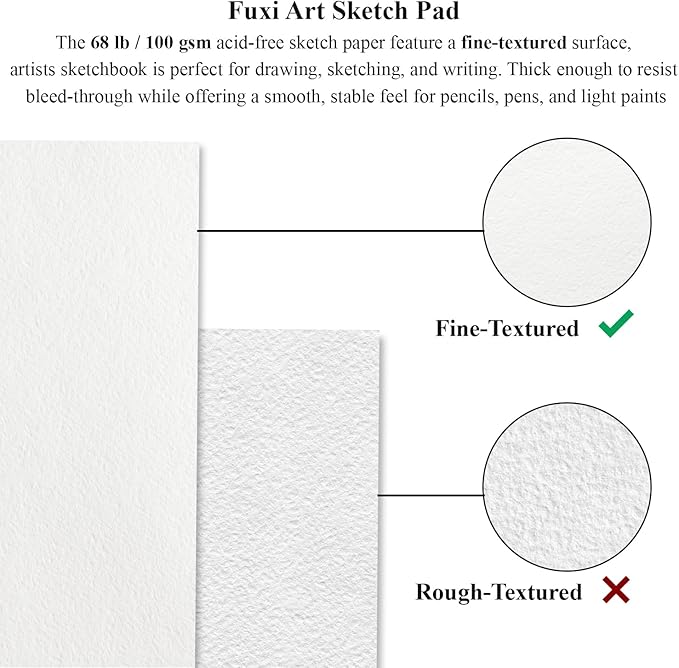 9 x 12 inches Sketch Book, Top Spiral Bound Sketch Pad, 4 Pack 100 Sheets Each - Image 5