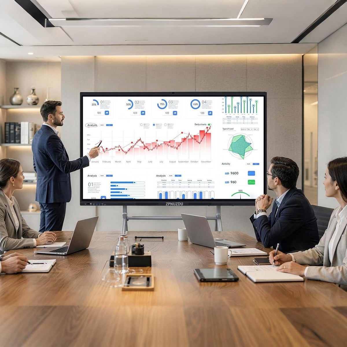 Smart Board,65" Smart Board for Classroom Office Home, 4K UHD Touch Scre...