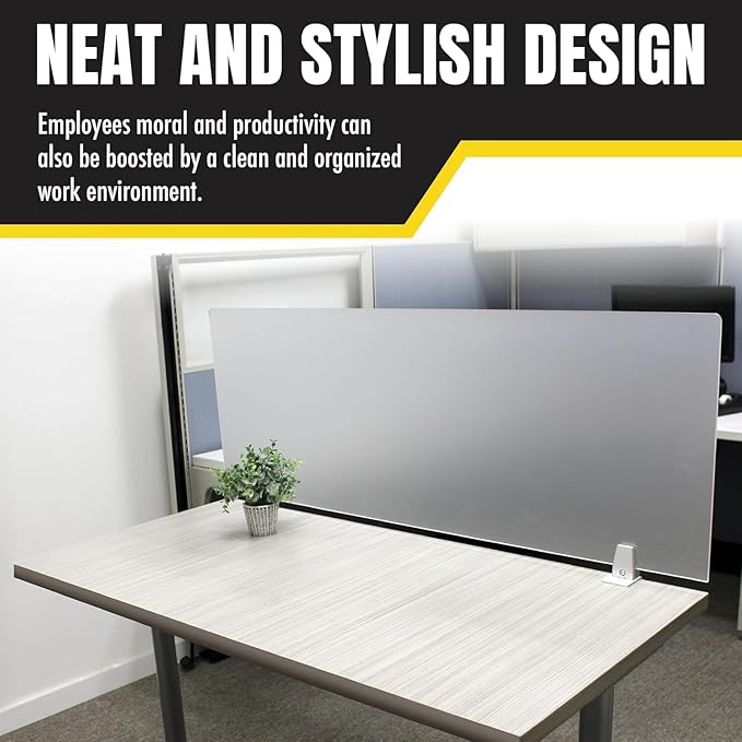OBEX Clear Acrylic Desk Mounted Privacy Panel - Image 7