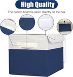 Bagnizer Large 22 Quart Linen Fabric Foldable Storage Bin Cube Organizer Basket - Image 5