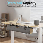 2-in-1 Under Desk Cable Management Tray & Privacy Panel, Dual-Sided Felt Cord - Image 3