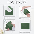 100 Pack Dark Green Envelopes 5x7, Goefun A7 Envelopes - Image 3