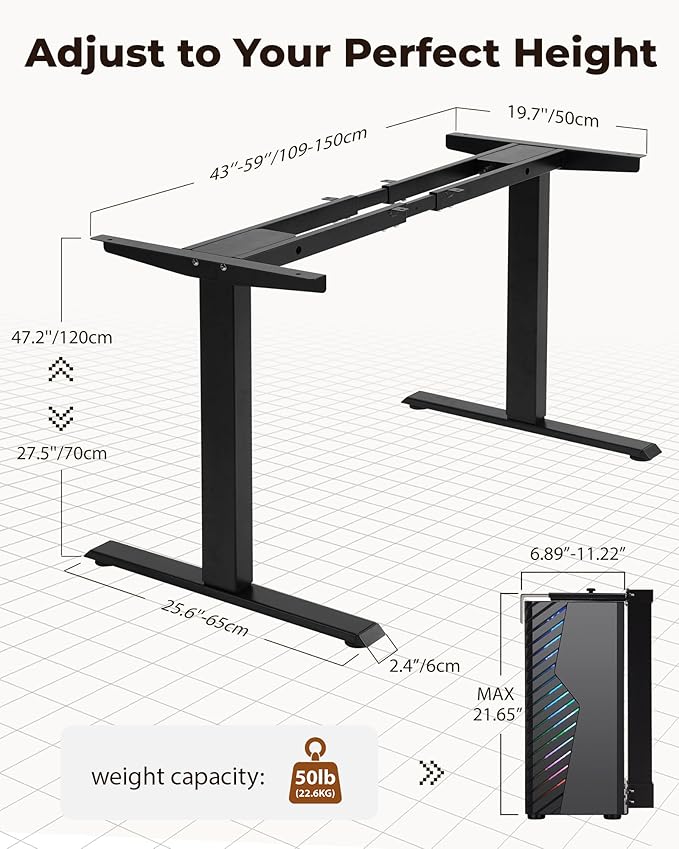 TOPSKY Dual Motor Electric Adjustable Standing Desk - Image 2