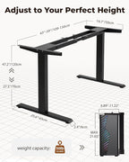 TOPSKY Dual Motor Electric Adjustable Standing Desk - Image 2