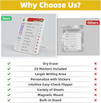 2-Pack Magnetic Chore Chart for Kids, ADHD Task Tracker Easy-Check Routine Dry - Image 7