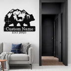 Custom Bear & Deer Metal Sign, Custom Bear Metal Wall Art Decor, Personalized - Image 5