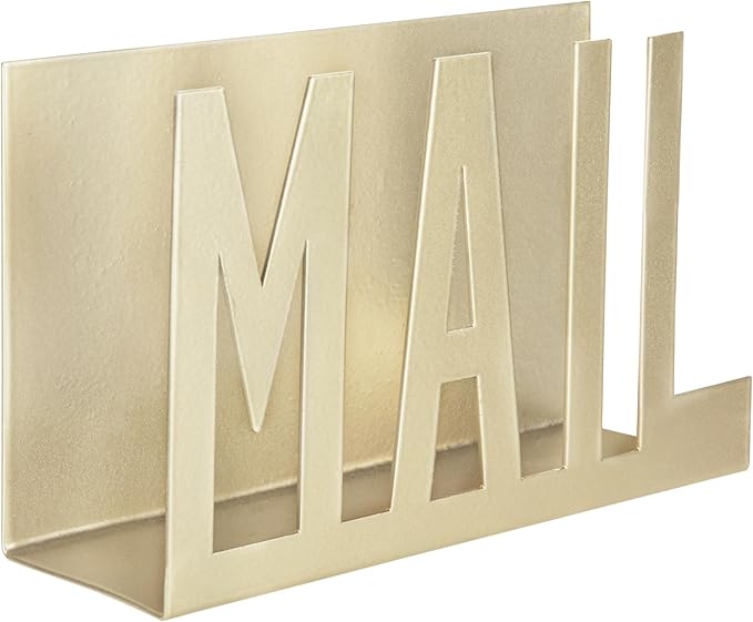 MyGift Mail Holder Organizer Countertop Modern Brass Metal by MyGiftHome