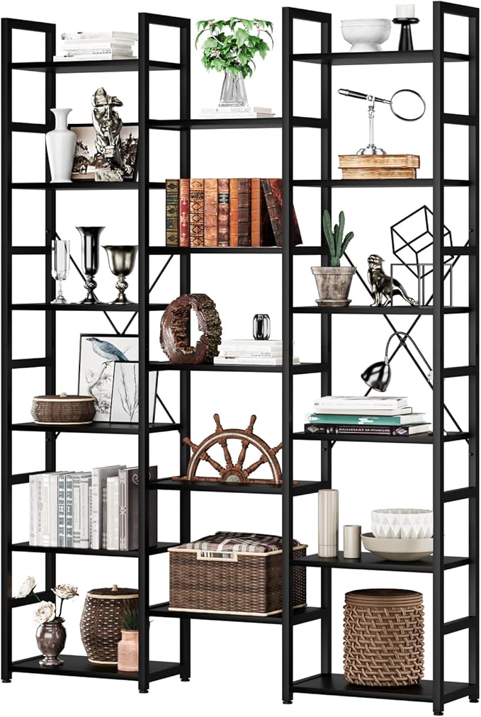 NUMENN 6-Tier Bookshelf Triple Column Bookcase - Image 4