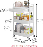 Calmootey 3-Tier Rolling Utility Cart - Image 5