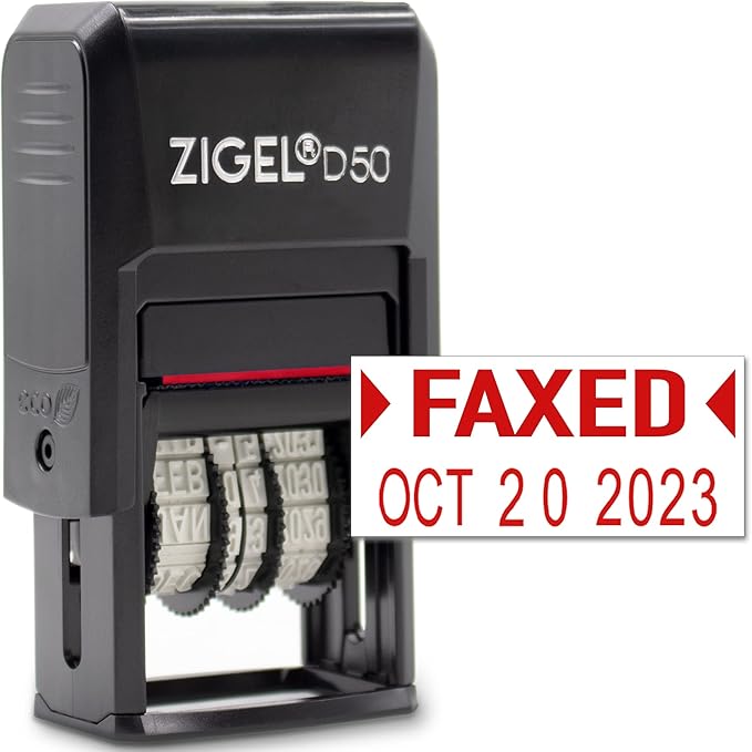 ZIGEL D50 Date Stamp with FAXED by ZIGEL